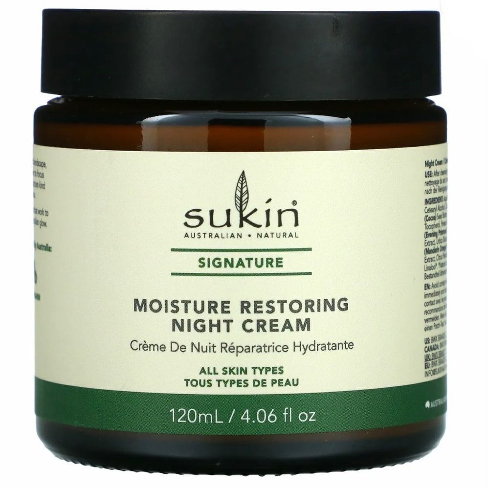 SUKIN Signature Moisture Restoring Night Cream 4.06 oz Natural Vegan Non‎ GMO